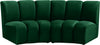 Lynda 2pc. Modular Sectional In Green Velvet