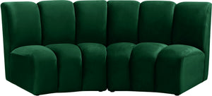 Lynda 2pc. Modular Sectional In Green Velvet