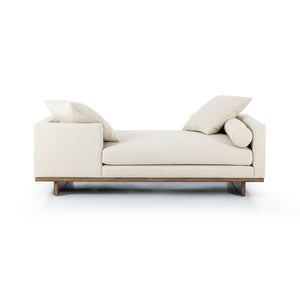 Everly Tete A Tete Chaise in Irving Taupe
