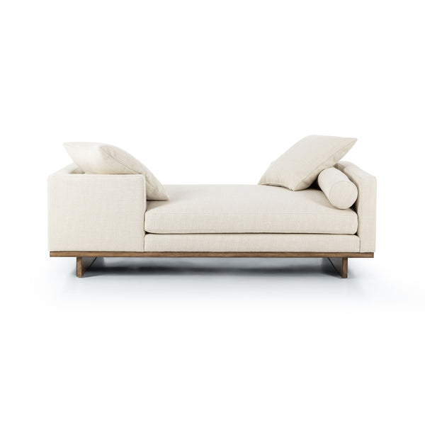 Everly Tete A Tete Chaise in Irving Taupe