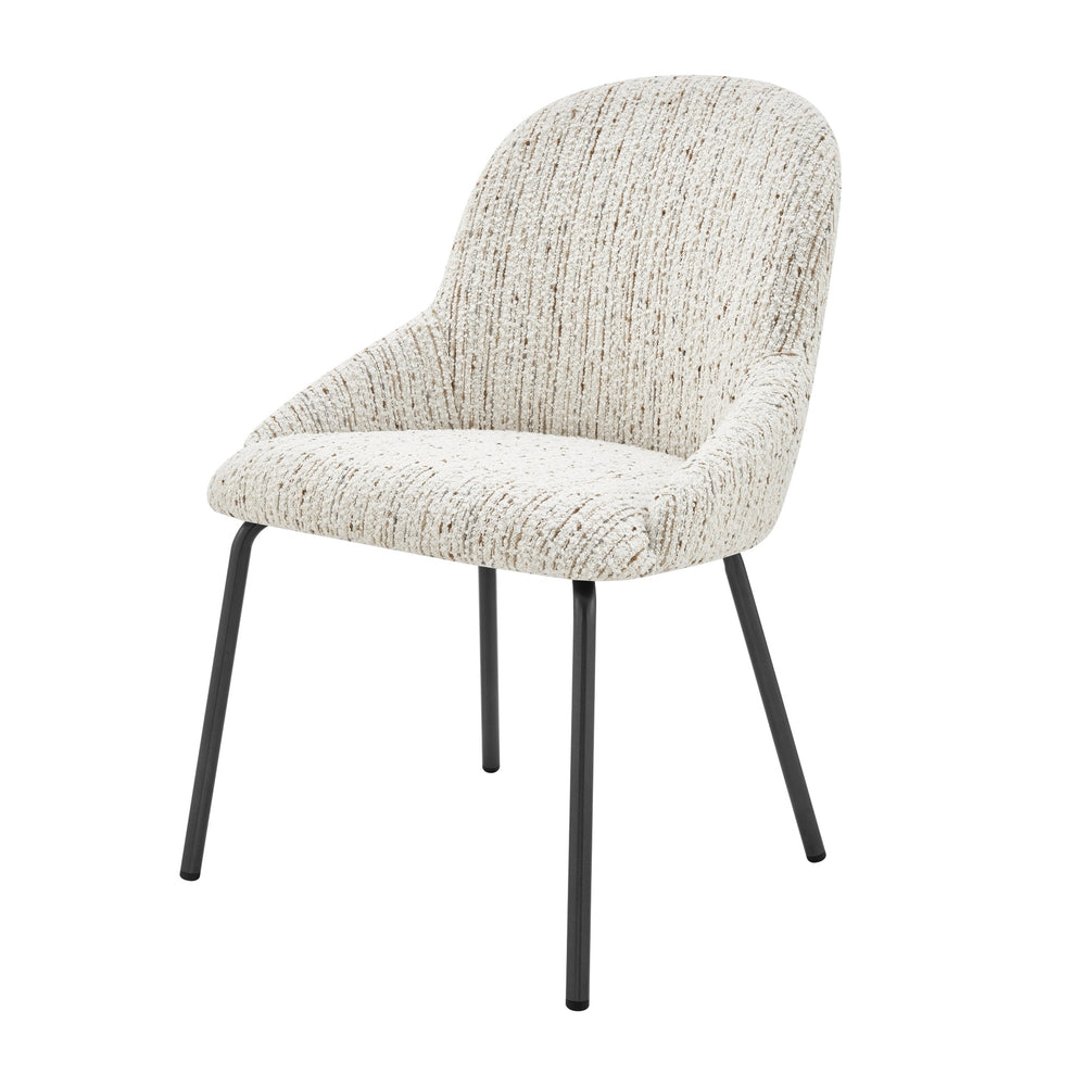 Katrisa KD Boucle Dining Side Chair, Zenith White