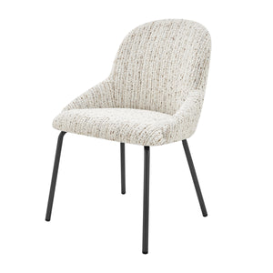 Katrisa KD Boucle Dining Side Chair, Zenith White