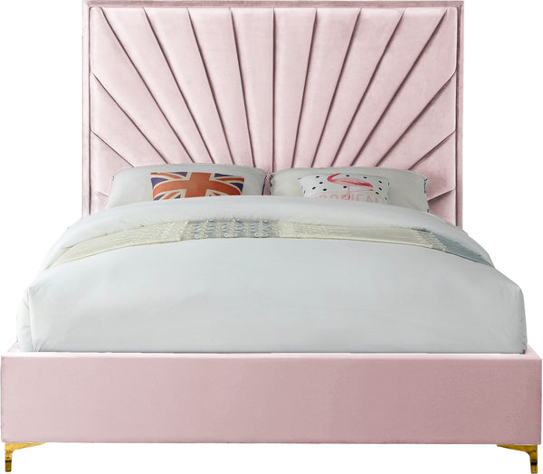 Wilfred Full Bed In Pink Velvet
