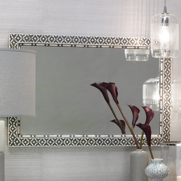 Evelyn Mother of Pearl Rectangle Wall Mirror