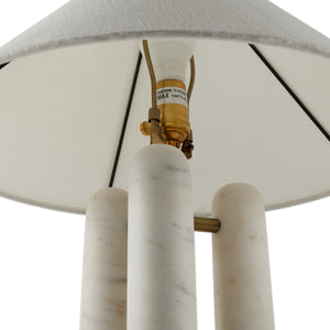Medici Table Lamp In Chrcl And White Mrbl