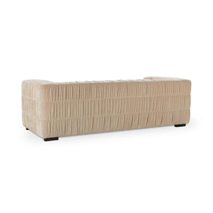 Afeela Upholstered Sofa in French Vanilla - Bold Structure, Soft Comfort