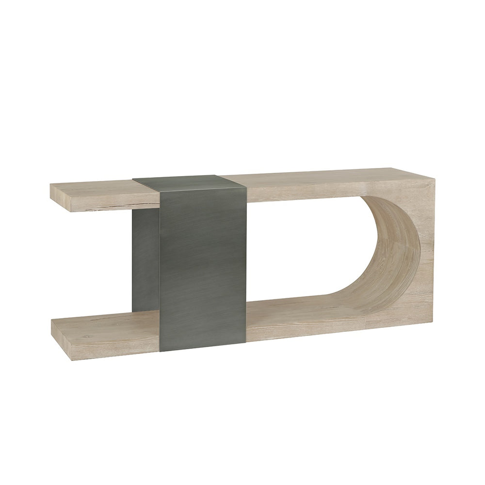 Danica Solid Wood Console Table in Aged Cream