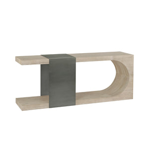Danica Solid Wood Console Table in Aged Cream