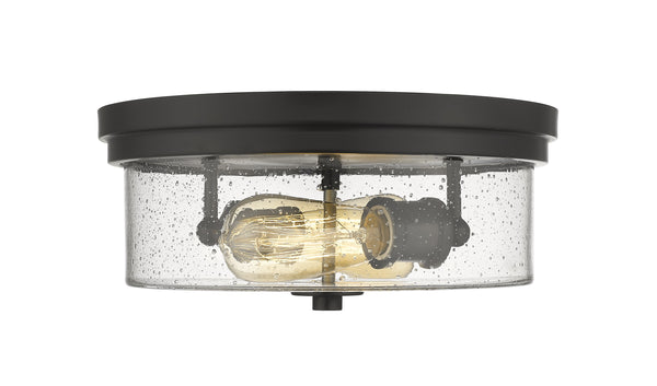 Bohin 2 Light Flush Mount in Matte Black Finish