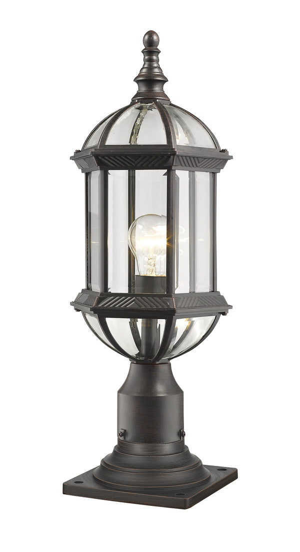 Annex 1 Light Outdoor Pier Mount in Rust Finish