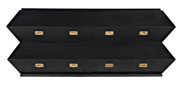 Vico Mahogany Dresser in Hand-Rubbed Black