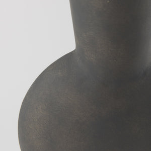 Kaz 8.3L x 3.9W x 16.7H Earthy Brown Ceramic Vase