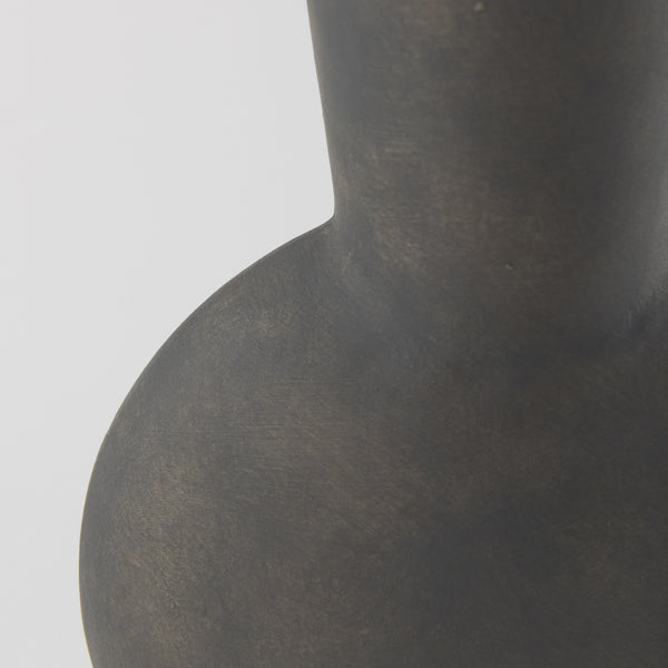 Kaz 8.3L x 3.9W x 16.7H Earthy Brown Ceramic Vase