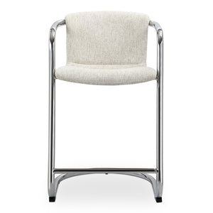 Moe's Freeman Chrome Frame Counter Stools - Blended Cream