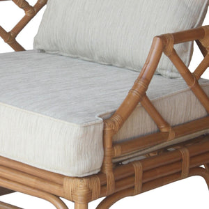 Kara Rattan Accent Arm Chair In Canary Brown 