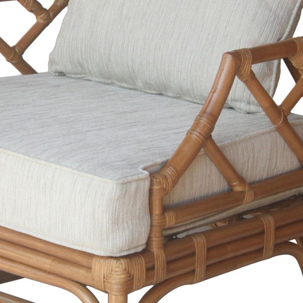 Kara Rattan Accent Arm Chair In Canary Brown 
