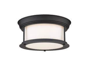 Sonna 2 Light Flush Mount in Matte Black Finish