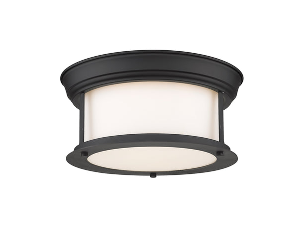 Sonna 2 Light Flush Mount in Matte Black Finish