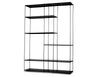 ETTA Bookshelf in large-metal shelves/industrial blk metal frame