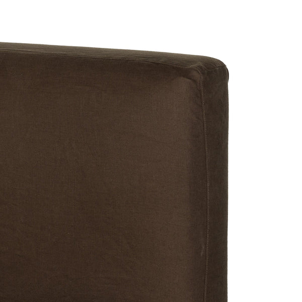Aidan Slipcover King Bed - Brussels Coffee