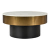 Moe's Dado Coffee Table with Gold Rim & Marble Top