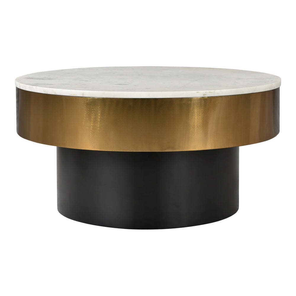 Moe's Dado Coffee Table with Gold Rim & Marble Top