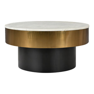 Moe's Dado Coffee Table with Gold Rim & Marble Top