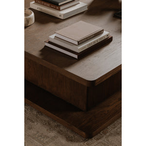 Casey Large Coffee Table in Dark Brown Oak