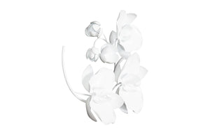 Orchid Sprig Wall Art, Smallall, Metal, White