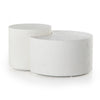 Meza Nesting Coffee Table In Textured White