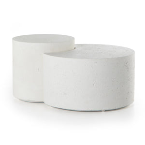 Meza Nesting Coffee Table In Textured White