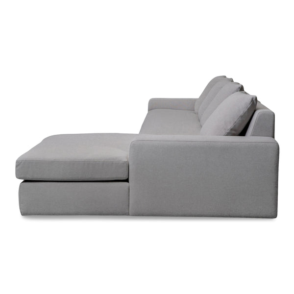 Thomas Right Sectional Grey with Feather Blend