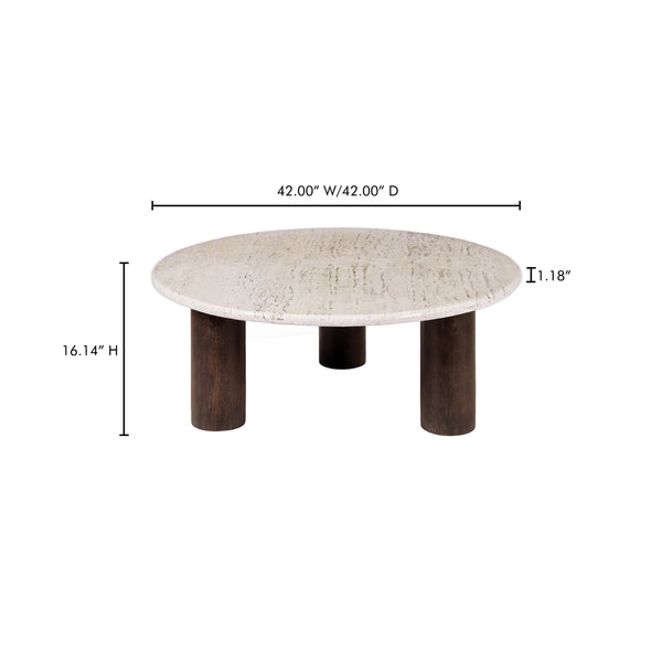 Moe's Landon Beige Travertine Coffee Table