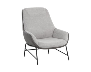 LUCIER LOUNGE CHAIR - BELFAST HEATHER GREY / BRAVO ASH