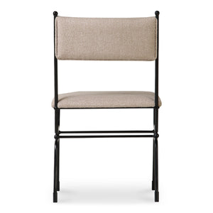 Moe's Posta Dining Chair with Soft Fabric Upholstery