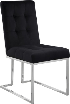 Sara Dining Chair In Black Velvet