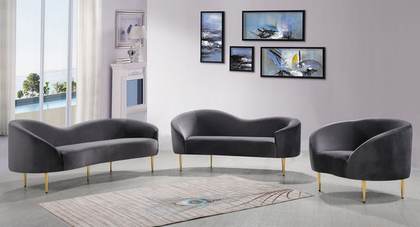 Bradford Sofa In Grey Velvet