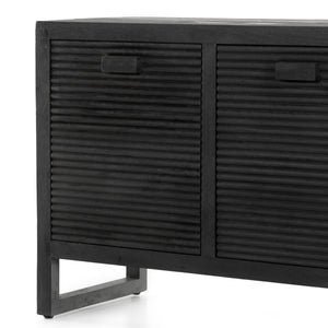 Lorne Media Console In Dark Reeded Totem