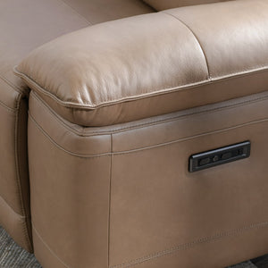 Branford Leather Power Recliner Sectional with LAF Chaise