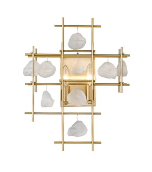 Garroway 2 Light Wall Sconce in Aged Brass Finish