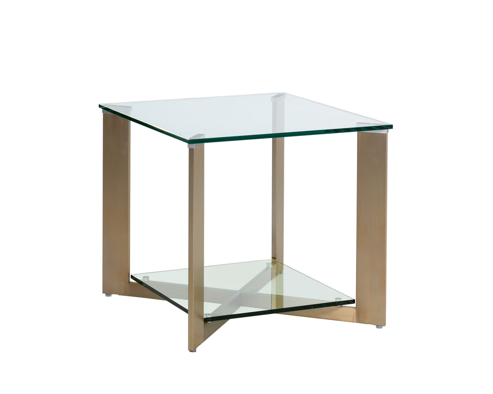 XAVIER SIDE TABLE - ANTIQUE BRASS