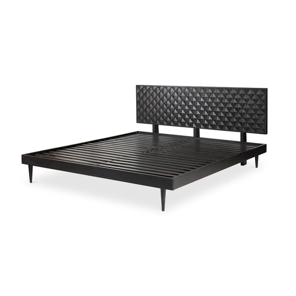 Moe's Pablo Queen Bed in Black Sheesham Wood