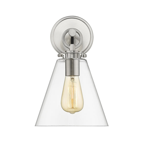 Harper 1 Light Wall Sconce in Brushed Nickel Finish