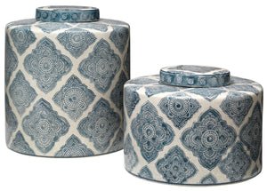 Oran Ceramic Decorative Canisters (Set of 2)