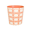 OVAL WASTEBASKET CREAM/ORANGE SQRS