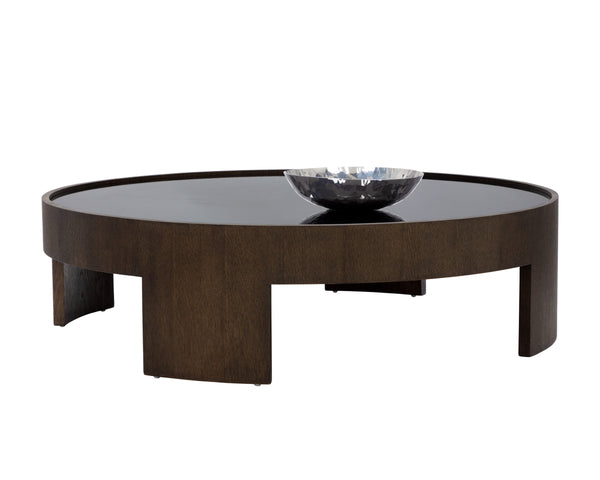 BRUNETTO COFFEE TABLE - LARGE - DISTRESSED BROWN