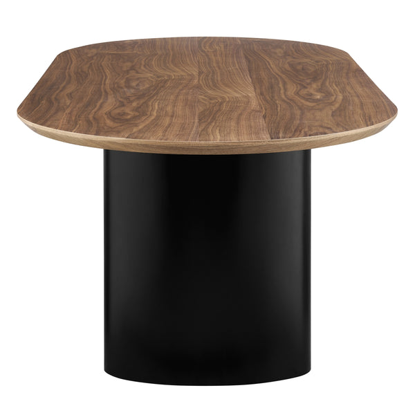 Conway KD 86.5" Oval Dining Table, Walnut 