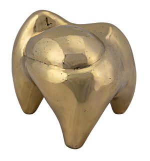 Alien Metal Alloy Sculpture in Antique Brass Finish