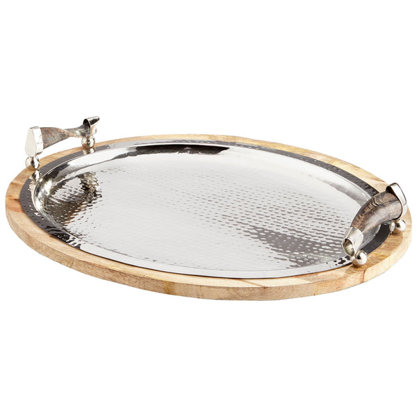 Cornet Tray In Natural And Polished Nickel
