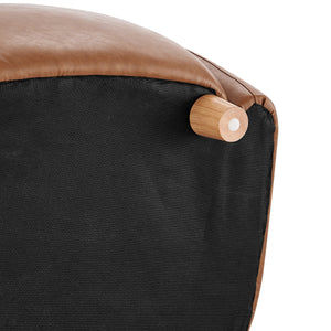 Tiffany KD Faux Leather Accent Arm Chair, Vintage Cider